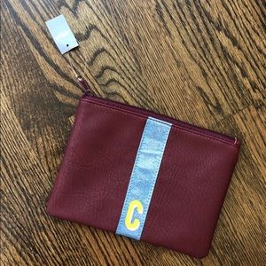 Aerie “letter C” zipper pouch